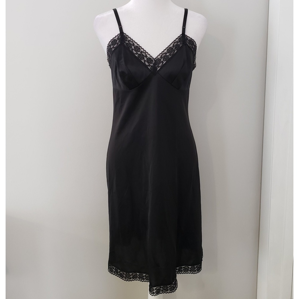 VTG Vanity Fair Womens Slip Dress SIZE 34 Y2K Whimsigoth Romantic Event Lace‎